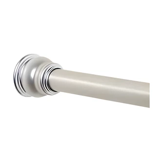 Zenna Home Tension Rod, Decorative, Satin/Chrome, 43-72 in W, TwistTight Mechanism