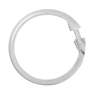Kenney Plastic Shower Curtain Rings, Smooth Plastic, 7.75" D x 5.5" W x 5.2" H