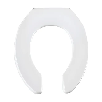 Bemis Commercial Plastic Toilet Seat, Round, Open Front, StayTite Fastening System, White