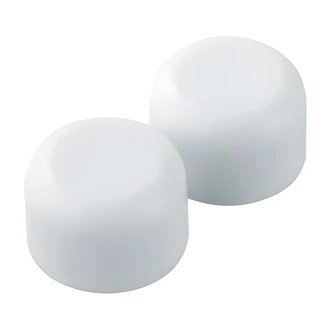 Homewerks Bolt Caps, Plastic, White, 4.6 W x 0.7 D x 3.2 H, 2/PK