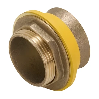 B&K Closet Spud, 1-1/2 In, Brass Locknut, Rubber Washer, 2.75 In x 2 In x 2.75 In