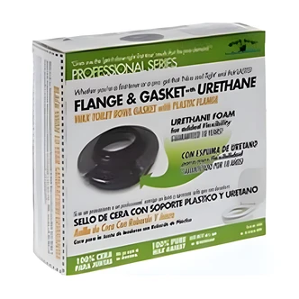 Black Swan Flange and Gasket Wax Ring, Urethane Foam, 12.25 W x 19 D x 8.75 H in, Floor Outlet Toilet Bowls
