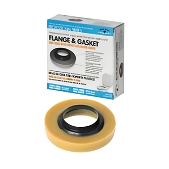 Black Swan Flange And Gasket Wax Ring, Toilet Bowl, Plastic Flange, Fits 3/4 in Waste Lines