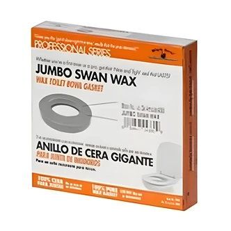 Black Swan Jumbo Swan Wax Ring, Toilet Bowl Gasket, 100% Pure Wax, 3/4" Waste Lines, Black