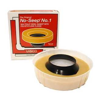 Larsen No Seep Flange Bowl Wax Gasket, Floor Mount Toilets, Polyethylene Flange, 3 in-4 in Waste Line