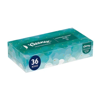 Scott Kleenex Facial Tissue, White, 2-Ply, 100 Sheets/Box