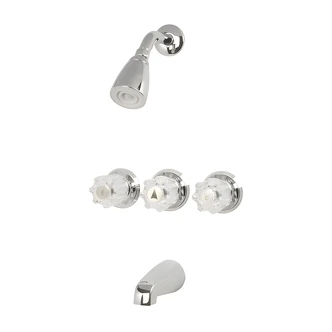 Homewerks 3 Handle Tub Shower, With Arm, 10.5 W x 7 D x 5 H