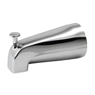 B&K / Mueller Industries Diverter Spout, Chrome, Die-Cast, Type B Connection, 1/2 In, 6 In L x 2 In W x 2 In H