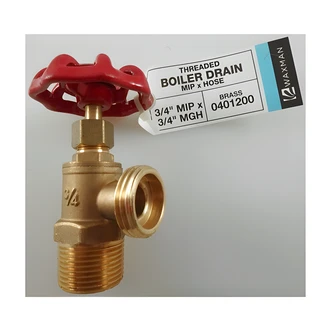 Homewerks Boiler Drain, 3/4 in IPS Male, 2 x 3.3 x 2.3 in