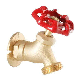 Homewerks Brass Sillcock, 1/2 in IPS, 3/4 in Hose Thread Outlet, Heavy Brass Construction, Neoprene Seal Disc