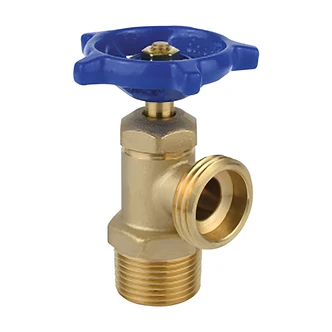 Homewerks Boiler Drain Valve, Brass, 3/4 in MIP x 3/4 in MHT, Cast Iron Wheel Handle
