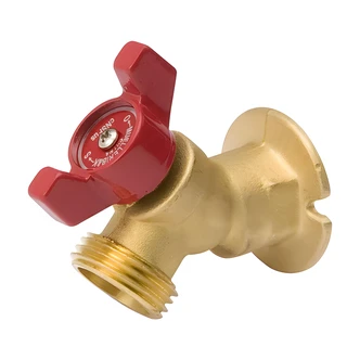 B&K / Mueller Industries Sillcock, Quarter Turn, 3/4 in Hose Thread Outlet, Chrome Plated Brass, NSF-61