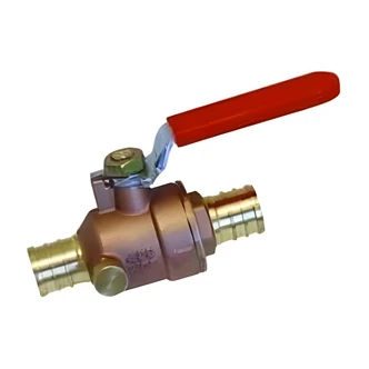 Cash Acme PEX Ball Valve, Vent, SharkBite Barb, DZR Brass, 1/2 in