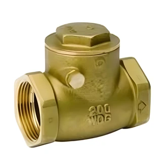 B&K / Mueller Industries Swing Check Valve, Brass, Low Lead, 150 PSI, 1-1/4 in IPS