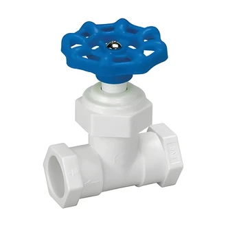 B&K / Mueller Industries PVC Stop Valve, 3/4 in, Solvent Weld, 100 PSI, Cold Water Systems