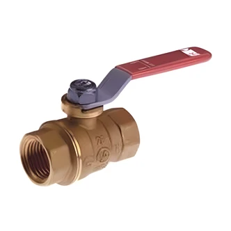 B&K / Mueller Industries Forged Brass Ball Valve, Full Port, 1-1/4 in, Threaded, 600 PSI