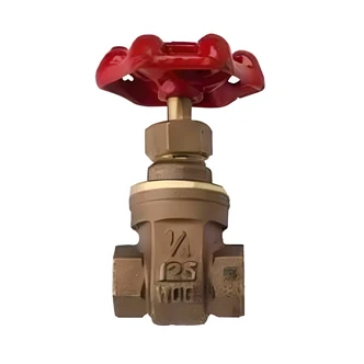 B&K / Mueller Industries Brass Gate Valve, Threaded, 1 in IPS, Full Port, Non-Rising Stem, 200 WOG, Low Lead