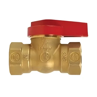 B&K / Mueller Industries Gas Ball Valve, FIP, Brass, Lever Handle, Chrome Plated, 1/2 in