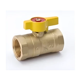 B&K / Mueller Industries Gas Ball Valve, 3/4 in, 2-Piece, Chrome Plated Forged Brass, CSA Certified