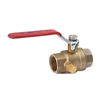 B&K Ball Valve, 1/2 in FIP, Full Port, Brass, Chrome-Plated, 600 PSI WOG, NSF 61 Certified