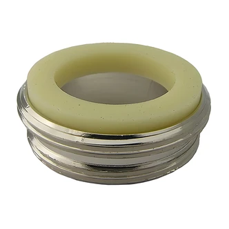 Larsen Supply Aerator Adapter, Male, Chrome-Plated Brass, Low-Lead, 2" W x 1" D x 4" H