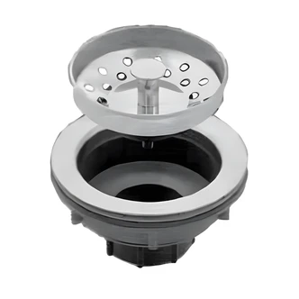 B&K / Mueller Industries Duo Strainer Overlay, Stainless Steel Basket, ABS
