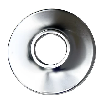 Larsen Supply 1/2 In IPS Sure Grip Flange, Chrome-Plated Iron, Fits 1/2 In Iron Pipe, 3/4 In OD Copper Tubing