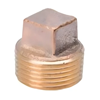B&K / Mueller Industries Red Brass Plug, Lead Free, 1/8 in