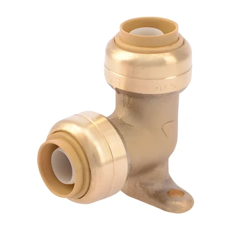 Cash Acme Drop Ear Elbow, 1/2 in SB, Wall-Mount, SharkBite, Copper/PEX/CPVC Compatible