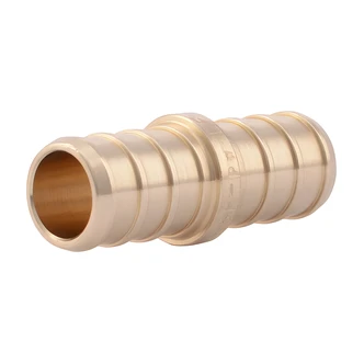 Cash Acme, PEX Barb Coupling, Lead Free DZR Brass, 1/2" x 1/2", For Crimp or Clamp Rings, PEX Pipe