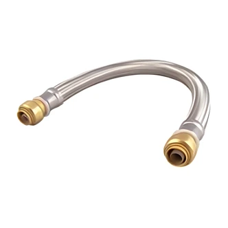 Cash Acme Flexible Coupling Hose, 1/2" x 1/2" x 18", SharkBite Push-Fit, Copper/PEX/CPVC Compatible