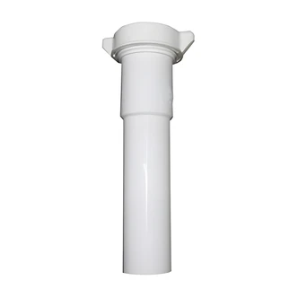 Larsen Lavatory Drain Extension Tube, PVC, White, 1-1/4 in x 6 in, Slip Joint, With Nut, Washer