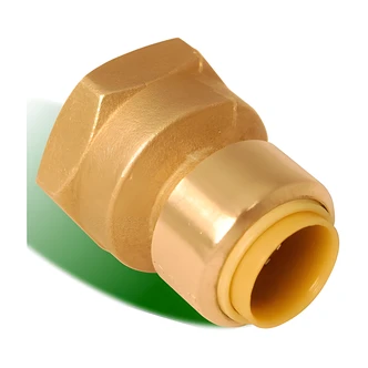 B&K / Mueller Industries ProBite Female Straight Coupling, 1/2 in Push x 1/2 in FNPT