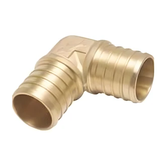Cash Acme PEX Elbow, 1/2 in, 90-Degree, Lead-Free DZR Brass, 10/PK