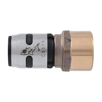 Cash Acme EvoPEX Female Adapter, 1/2 in, Brass, Push-To-Connect, PEX To FNPT