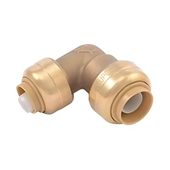 Cash Acme Brass Push Reducing Elbow, Lead Free, 1/2 x 3/8 in, SB