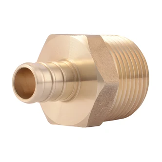 Cash Acme PEX Barb Threaded Adapter, 3/4" Barb x 1/2" MIP, Lead Free