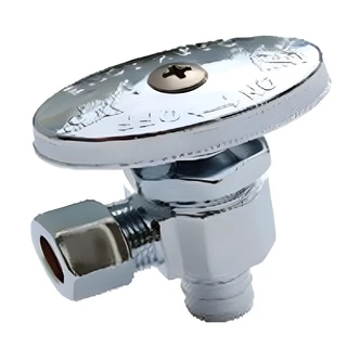 Cash Acme Compression Angle Stop, 1/2 x 3/8 in, Brass