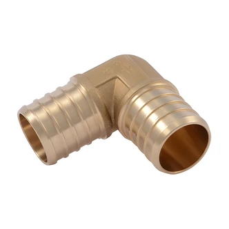 Cash Acme 1 in PEX Elbow, 90 Degree, Push to Connect, Barb x PEX, Lead Free DZR Brass