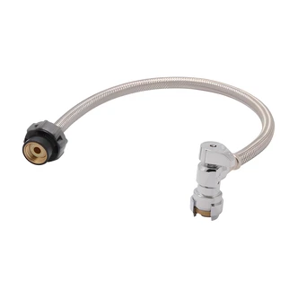 Cash Acme Click Seal Faucet Connector, 1/2 in, 20 in Braided Stainless Steel Hose, Push-To-Connect, For Copper/PEX/CPVC/PE-RT