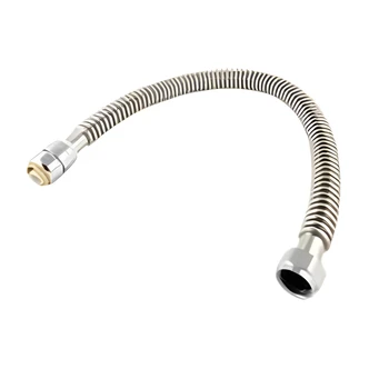 Cash Acme Corrugated Water Heater Connector, Stainless Steel, SharkBite, 24 in