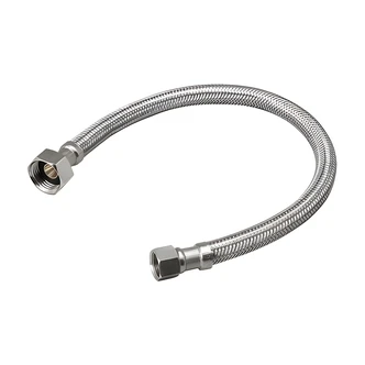 B&K Faucet Connection, Braided Stainless Steel Supply Line, 3/8 x 1/2 in, Low Lead, Corrosion Resistant
