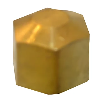 Larsen Supply Compression Brass Cap, 1/4 in Female Compression, Lead-Free, for Plastic and Copper Tubing