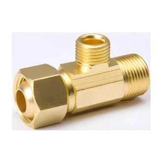B&K / Mueller Industries Supply Stop Extender Tee, Brass, 3/8 in Compression