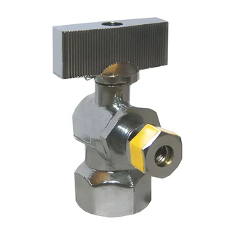 Larsen Supply Angle Stop Valve, 1/2 in IP x 1/4 in Compression, 1/4 Turn, Angle, Residential Plumbing