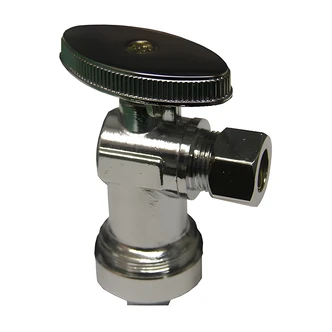 Larsen Supply Angle Stop Valve, 1/4 Turn, 5/8 QC x 3/8 Compression, Residential Plumbing