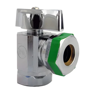 Larsen Supply 1/4 Turn Angle Stop Valve, 1/2 in IP x 1/2 in Slip Joint