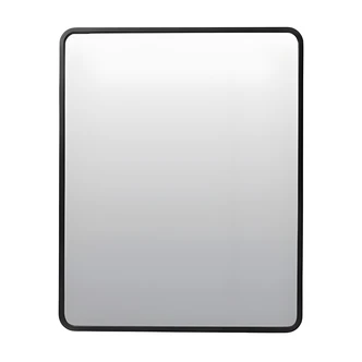 Zenith Medicine Cabinet, Rounded Corner, Surface Or Recessed-Mount, Matte Black, 24 in. W x 30 in. H x 5 in. D
