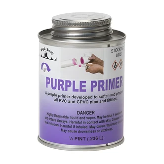 Black Swan Purple Primer, PVC/CPVC Pipe Fittings Primer, 32 oz, NSF Certified