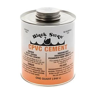 Black Swan CPVC Solvent Cement, Orange, Heavy Bodied, Slow Setting, 4 oz